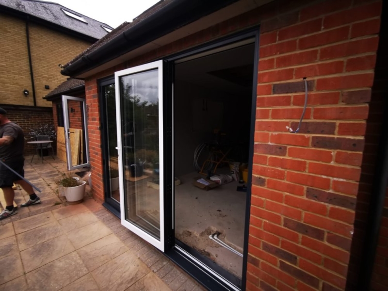 Dual colour bifold doors in Wallington - supply & fit